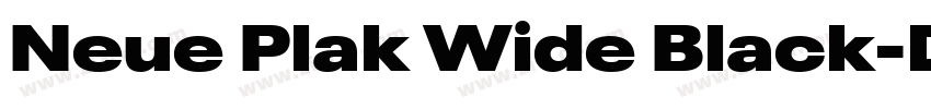 Neue Plak Wide Black字体转换
